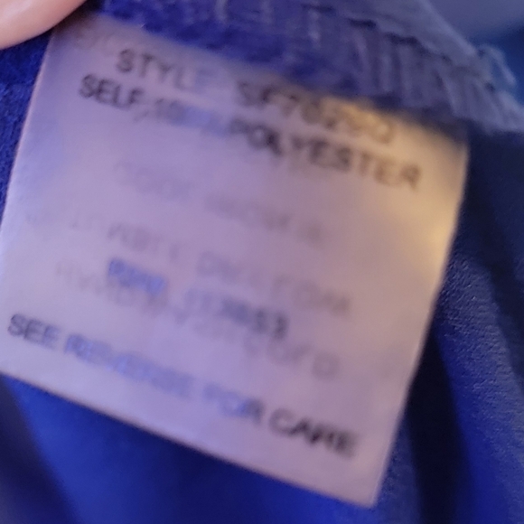 41 Hawthorn Cobalt Blue Quilted Puff Peasant Blouse Size Medium - Picture 4 of 8